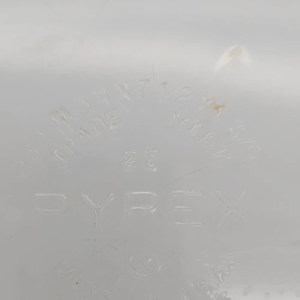 Pyrex Clear Glass Baking Dish with Embossed Logo